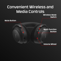 HyperX Cloud Alpha 2 Laisvų rankų įranga Bevielis Su lankeliu Žaidimams Bluetooth Juoda