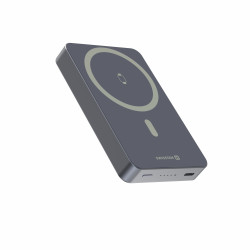 Swissten FUSION Power Bank Universal External Battery MagSafe / Apple Watch / 10000 mAh Silver