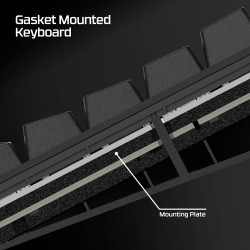 HyperX Alloy Rise 75 Wireless Keyboard klaviatūra Žaidimams RD belaidis ryšys + „Bluetooth“ Juoda