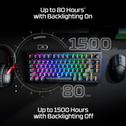 HyperX Alloy Rise 75 Wireless keyboard RF Wireless + Bluetooth Black