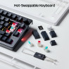 HyperX Alloy Rise 75 Wireless Keyboard klaviatūra Žaidimams RD belaidis ryšys + „Bluetooth“ Juoda