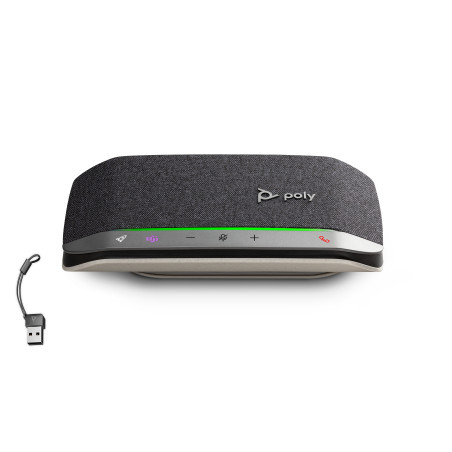 HP Poly Sync 20-M Speakerphone USB-C/A Adapter telefonas su garsiakalbiu PC Juoda