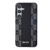 DKNY PU Leather Checkered Pattern MagSafe Case for Samsung Galaxy S24 / black