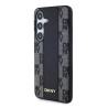 DKNY PU Leather Checkered Pattern MagSafe Case for Samsung Galaxy S24 / black
