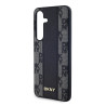 DKNY PU Leather Checkered Pattern MagSafe Case for Samsung Galaxy S24 / black