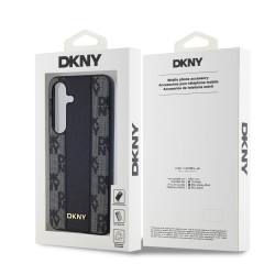 DKNY PU Leather Checkered Pattern MagSafe Case for Samsung Galaxy S24 / black