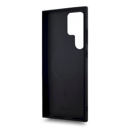 DKNY PU Leather Checkered Pattern MagSafe Case for Samsung Galaxy S24 Ultra / black