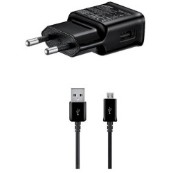 Samsung EP-TA200EBE + ECB-DU4EBE 15W Travel Charger + microUSB Data Cable black (OOB Bulk)