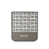 DKNY PU Leather Repeat Pattern Bottom Stripe Case for Samsung Galaxy Z Flip 6/7 FE / brown