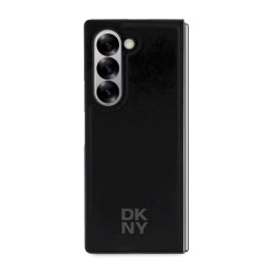 DKNY PU Leather Stack Logo MagSafe Case for Samsung Galaxy Z Fold 6 / black
