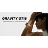 GRAVITY GT18-4 Men's Smartwatch with Silicone Strap + Black Strap / orange