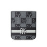 DKNY PU Leather Checkered Pattern and Stripe Case for Samsung Galaxy Z Flip 6/7 FE / black