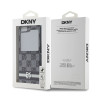 DKNY PU Leather Checkered Pattern and Stripe Case for Samsung Galaxy Z Flip 6/7 FE / black