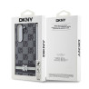 DKNY PU Leather Checkered Pattern and Stripe Case for Samsung Galaxy Z Fold 6 / black
