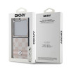 DKNY PU Leather Checkered Pattern and Stripe Case for Samsung Galaxy Z Flip 6/7 FE / pink