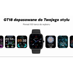 GRAVITY GT18-4 Men's Smartwatch with Silicone Strap + Black Strap / orange