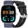 GRAVITY GT18-6 Smartwatch for Men with Silicone Strap + Navy Strap / black