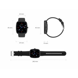 GRAVITY GT18-6 Smartwatch for Men with Silicone Strap + Navy Strap / black
