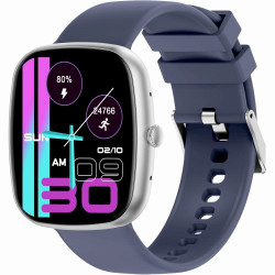 GRAVITY GT18-6 Smartwatch for Men with Silicone Strap + Navy Strap / black