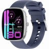 GRAVITY GT18-6 Smartwatch for Men with Silicone Strap + Navy Strap / black