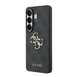 Guess PU 4G Metal Logo Case for Samsung Galaxy S26 Ultra / grey