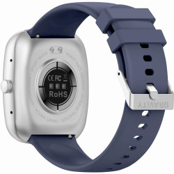 GRAVITY GT18-6 Smartwatch for Men with Silicone Strap + Navy Strap / black