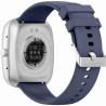 GRAVITY GT18-6 Smartwatch for Men with Silicone Strap + Navy Strap / black