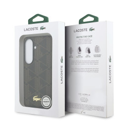 Lacoste PVC Blend Monogram Gold Logo Magnetic Case for Samsung Galaxy S26+ / brown