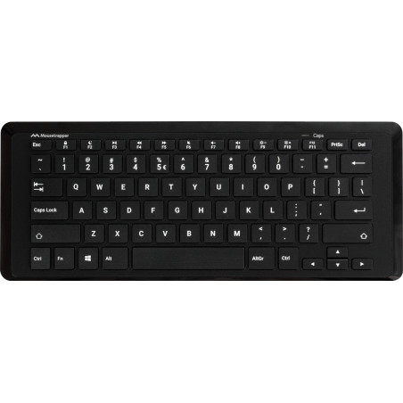 Mousetrapper Type Mini Wireless - Nordic klaviatūra Universalus USB + RF Wireless + Bluetooth QWERTY Šiaurės šalių Juoda