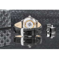 Zeppelin LZ 127 Graf Zeppelin Automatic Men’s Watch 40mm Black Dial Black Leather Strap