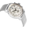 Zeppelin 100 Jahre Quartz Chronograph Men’s Watch 42mm Silver Dial Stainless Steel Mesh Bracelet