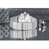 Zeppelin 100 Jahre Quartz Chronograph Men’s Watch 42mm Silver Dial Stainless Steel Mesh Bracelet
