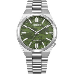 Citizen Tsuyosa Men’s Watch 40mm Green Camo Dial Stainless Steel Bracelet