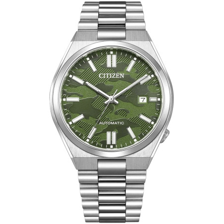 Citizen Tsuyosa Men’s Watch 40mm Green Camo Dial Stainless Steel Bracelet
