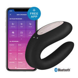 Satisfyer Double Joy Black - App-Controlled Partner Intimacy Device