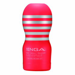 Tenga Original Vacuum Cup Medium Intimate Stimulation System Red-White