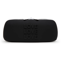 Happy Rabbit LOVE Storage Zip Bag Medium Black - Secure Silicone Case