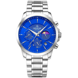 Giewont Chronograph Sapphire Men's Watch / silver-blue