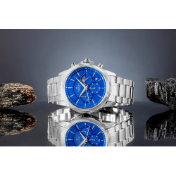 Giewont Chronograph Sapphire Men's Watch / silver-blue