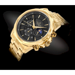 Giewont Chronograph Sapphire Men’s Watch / gold/black
