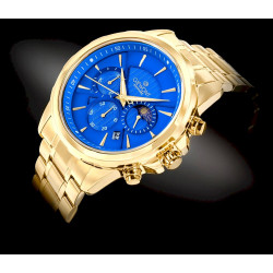 Giewont Men’s Chronograph Sapphire Watch / gold/blue
