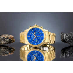 Giewont Men’s Chronograph Sapphire Watch / gold/blue