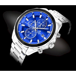 Giewont Chronograph Sapphire Men's Watch / silver-blue