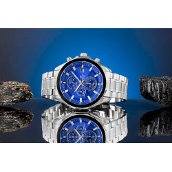 Giewont Chronograph Sapphire Men's Watch / silver-blue