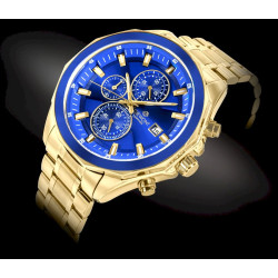 Giewont Chronograph Sapphire Men's Watch GW7290-B6 / gold blue
