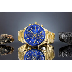 Giewont Chronograph Sapphire Men's Watch GW7290-B6 / gold blue