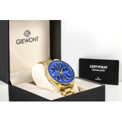 Giewont Chronograph Sapphire Men's Watch GW7290-B6 / gold blue