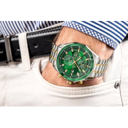 Giewont Chronograph Sapphire Men’s Watch / silver-green