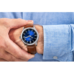 Giewont Elegance Sapphire Men's Watch / brown-blue