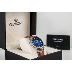 Giewont Elegance Sapphire Men's Watch / brown-blue